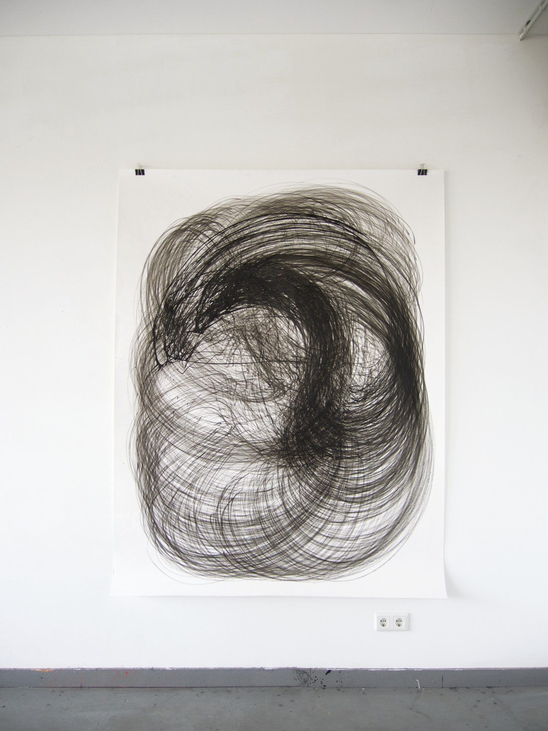 o.T.(moving paper 4) | 200x136cm | Acrylstift auf Papier | 2020